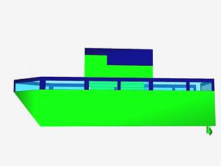 小型家庭游艇SU模型下载_sketchup草图大师SKP模型
