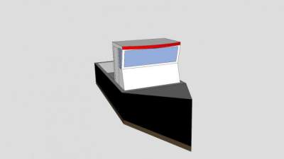 拖船船舶SU模型下载_sketchup草图大师SKP模型