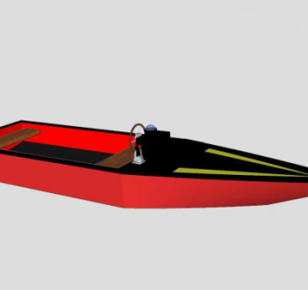 尖头汽艇SU模型下载_sketchup草图大师SKP模型