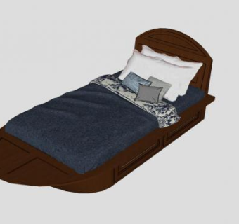 船形儿童床SU模型下载_sketchup草图大师SKP模型