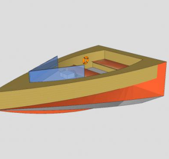 汽艇SU模型下载_sketchup草图大师SKP模型