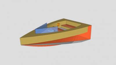 汽艇SU模型下载_sketchup草图大师SKP模型