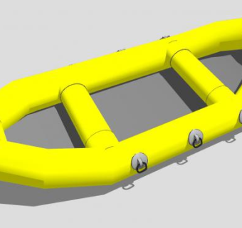 充气橡皮艇SU模型下载_sketchup草图大师SKP模型