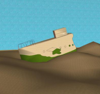 海底沉船SU模型下载_sketchup草图大师SKP模型