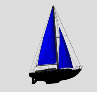 现代帆船船艇SU模型下载_sketchup草图大师SKP模型