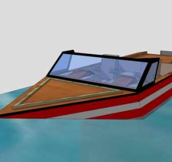 双人休闲汽艇SU模型下载_sketchup草图大师SKP模型
