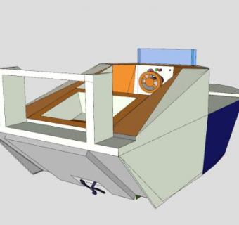 高速快艇SU模型下载_sketchup草图大师SKP模型