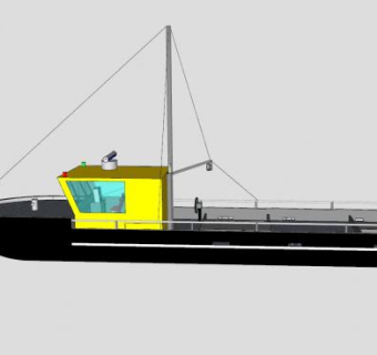 大型捕捞渔船SU模型下载_sketchup草图大师SKP模型