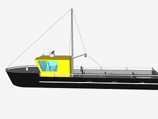 大型捕捞渔船SU模型下载_sketchup草图大师SKP模型