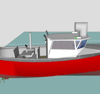 航海度假汽艇SU模型下载_sketchup草图大师SKP模型