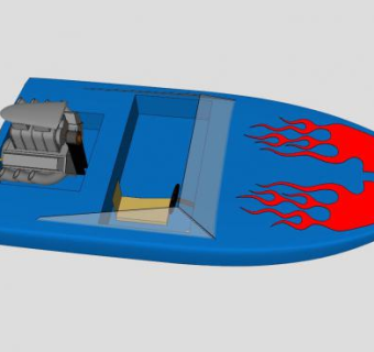 滑行汽艇SU模型下载_sketchup草图大师SKP模型