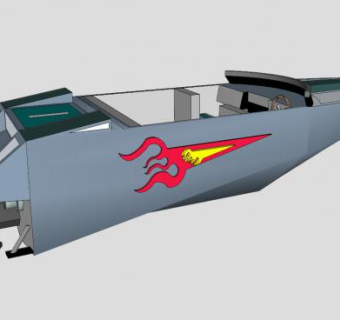 高速汽艇SU模型下载_sketchup草图大师SKP模型