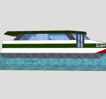 海上露营船艇SU模型下载_sketchup草图大师SKP模型