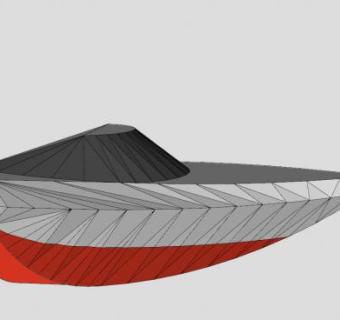 快艇外形构造SU模型下载_sketchup草图大师SKP模型