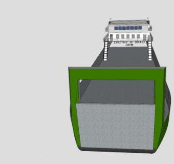 渡船船舶SU模型下载_sketchup草图大师SKP模型