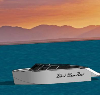 休闲航行汽艇SU模型下载_sketchup草图大师SKP模型