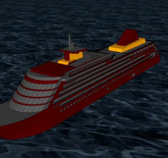 豪华航海邮轮SU模型下载_sketchup草图大师SKP模型