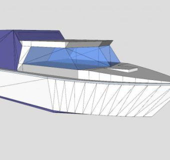游艇改装SU模型下载_sketchup草图大师SKP模型
