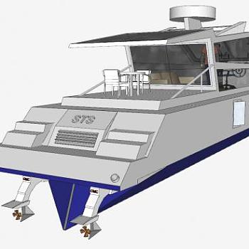 游艇船舶SU模型下载_sketchup草图大师SKP模型