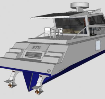 游艇船舶SU模型下载_sketchup草图大师SKP模型