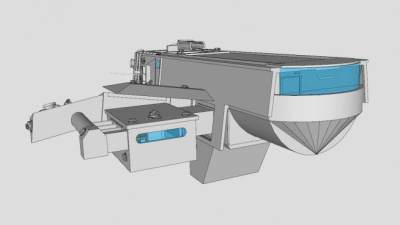 勘探船船舶SU模型下载_sketchup草图大师SKP模型