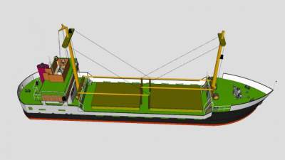 沿海船舶SU模型下载_sketchup草图大师SKP模型