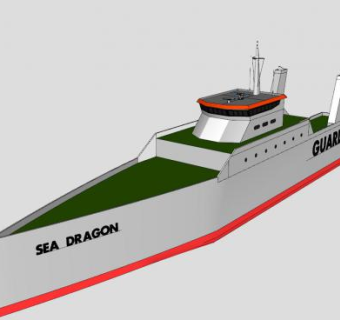巡逻船快艇SU模型下载_sketchup草图大师SKP模型