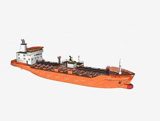 化工油轮货船SU模型下载_sketchup草图大师SKP模型