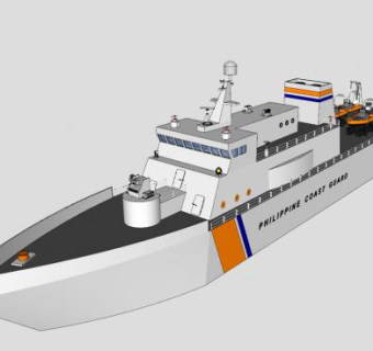 海岸巡逻船SU模型下载_sketchup草图大师SKP模型