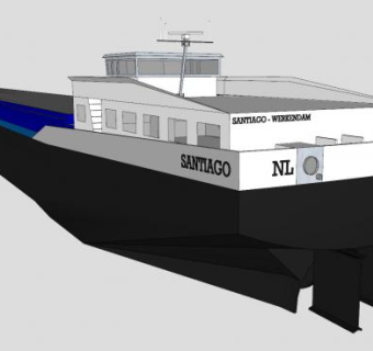 内河船船舶SU模型下载_sketchup草图大师SKP模型