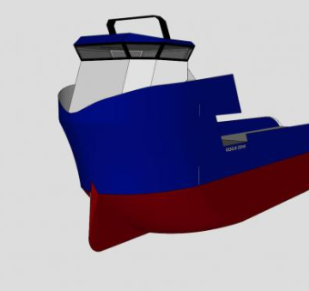 水上作业船SU模型下载_sketchup草图大师SKP模型