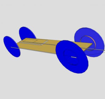 四轮车辆草图SU模型下载_sketchup草图大师SKP模型