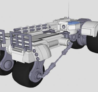 机械工程车辆SU模型下载_sketchup草图大师SKP模型
