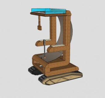 履带式座椅车SU模型下载_sketchup草图大师SKP模型