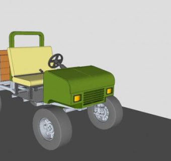 裁剪草木运输车SU模型下载_sketchup草图大师SKP模型