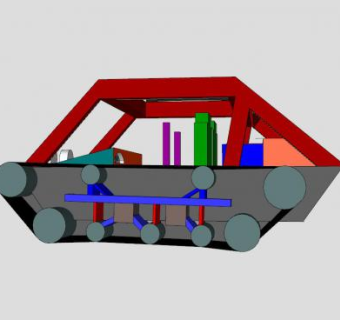 履带式汽车SU模型下载_sketchup草图大师SKP模型