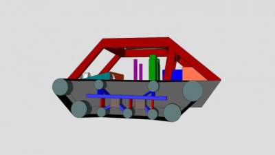 履带式汽车SU模型下载_sketchup草图大师SKP模型