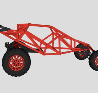 专用沙漠赛车车架SU模型下载_sketchup草图大师SKP模型