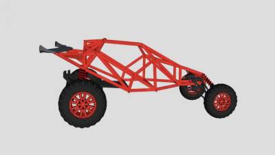 专用沙漠赛车车架SU模型下载_sketchup草图大师SKP模型