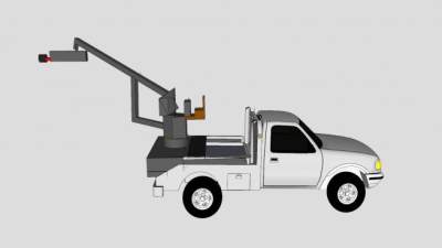 皮卡跟拍车车辆SU模型下载_sketchup草图大师SKP模型