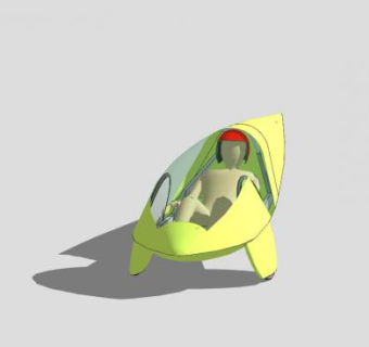 概念三轮车SU模型下载_sketchup草图大师SKP模型