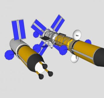 火星转移火箭SU模型下载_sketchup草图大师SKP模型