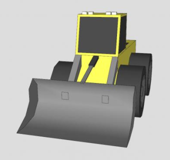 沃尔挖掘机车辆SU模型下载_sketchup草图大师SKP模型