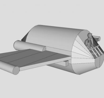 飞行器模架SU模型下载_sketchup草图大师SKP模型