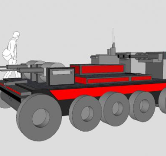 Arc260突击车SU模型下载_sketchup草图大师SKP模型