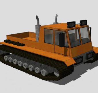 雪地后勤车SU模型下载_sketchup草图大师SKP模型
