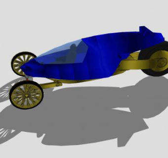 三轮汽车概念车SU模型下载_sketchup草图大师SKP模型