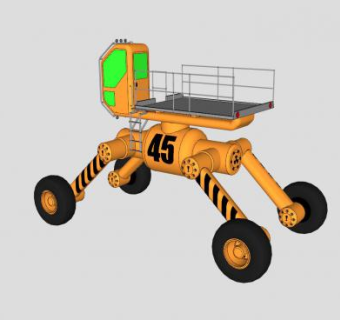 货物全地形车SU模型下载_sketchup草图大师SKP模型
