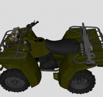 SG1侦察全地形车SU模型下载_sketchup草图大师SKP模型