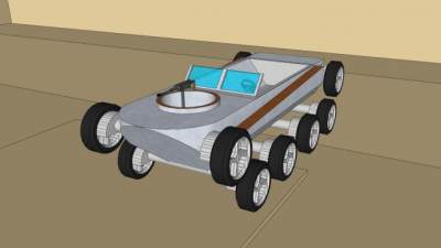 多地形突击车SU模型下载_sketchup草图大师SKP模型